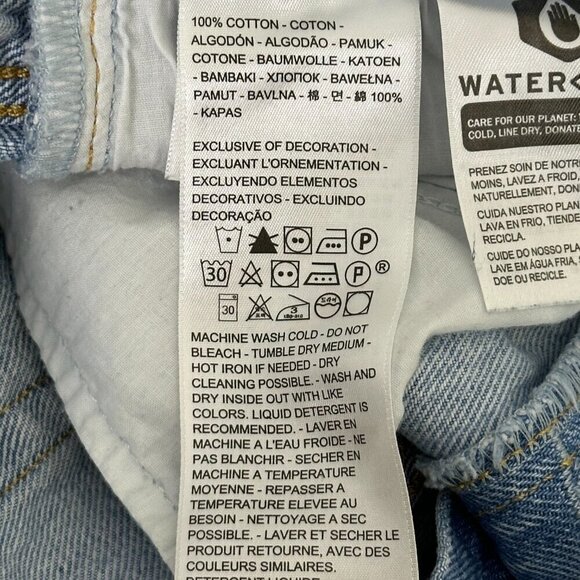 Levi's Wedgie Straight Raw Hem Jeans Light Wash - Picture 16 of 16